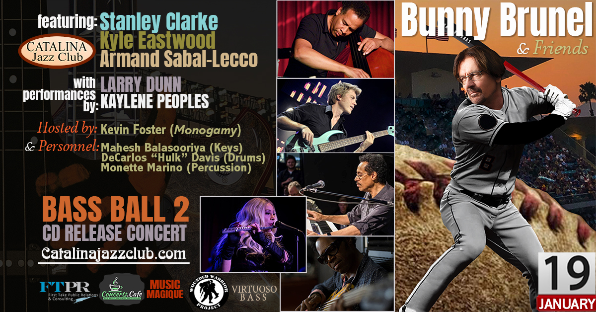 Bunny Brunel & Friends Bass Ball 2 CD Release Flyer